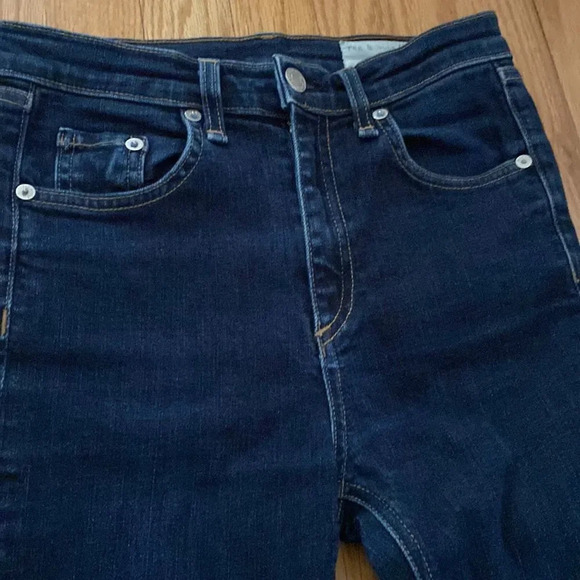 Rag & Bone Justine skinny dark wash waist 25 inseam is 30 great condition - Picture 2 of 7